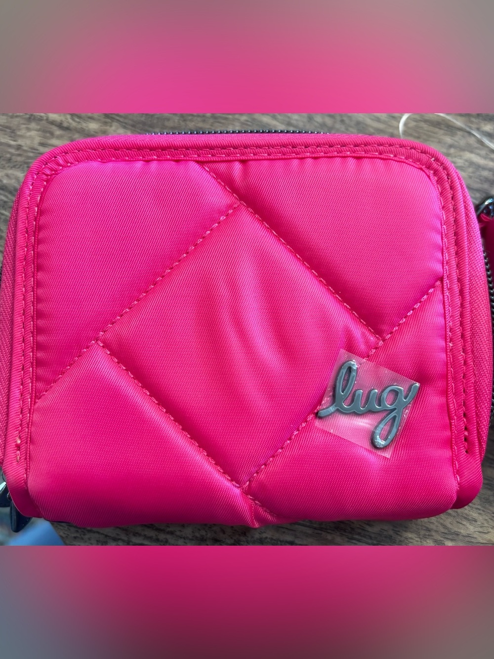 Lug NWOT Rosette Pink Splits Wallet